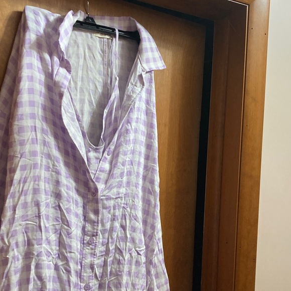 Lilac Checkered Women's Pajama Set - Picture 1 of 3